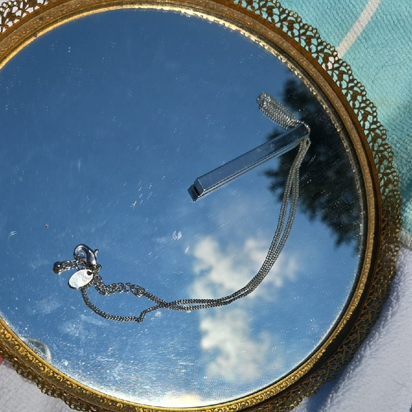 Charming Charlie Jewelry - Vintage Charming Charlie Silver Rectangular Bar Pendant Necklace